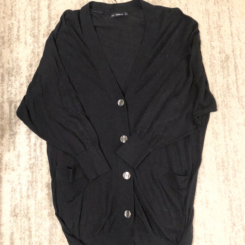 Oversized Navy Blue Cardigan